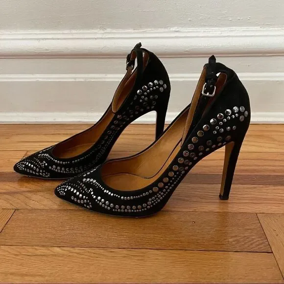 Isabel Marant Stanley Studded Suede Pumps Black - Picture 6 of 11
